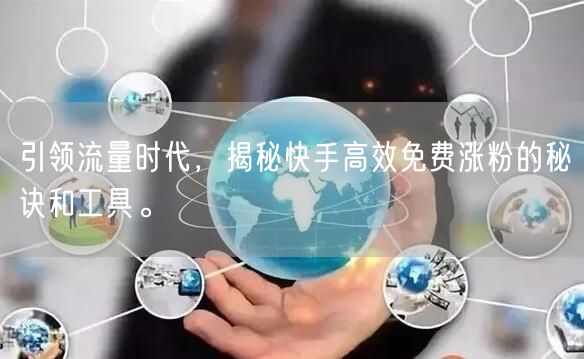 引领流量时代,揭秘快手高效免费涨粉的秘诀和工具。
